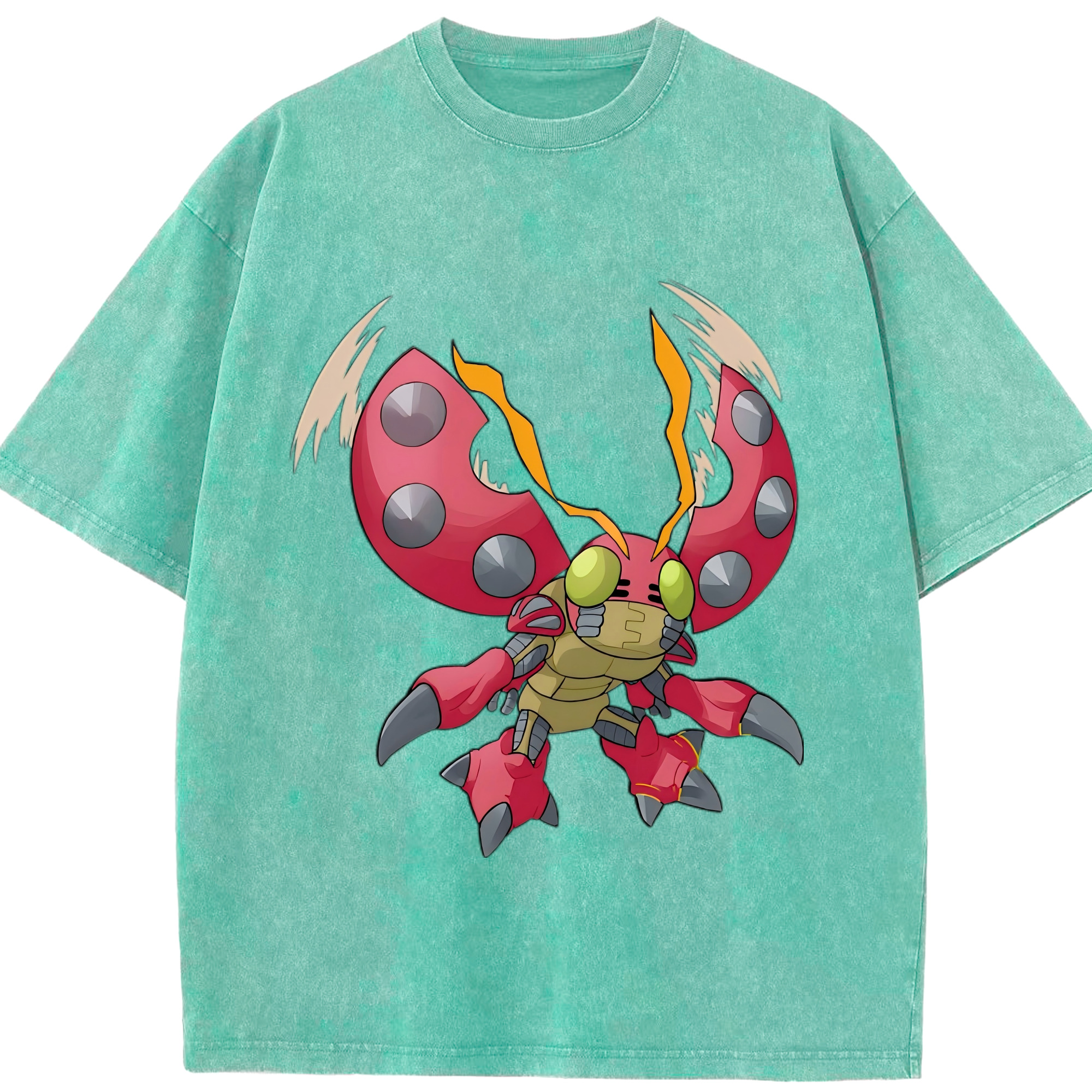 （画像用） Digimon デジタルモンスター/デジモン 綿100% ヴィンテージ風 半袖Tシャツ（フロントプリント）